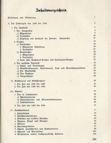 Ostpreußen Mittelalter Architektur Handwerk Kunst Kulturgeschichte Buch 1932