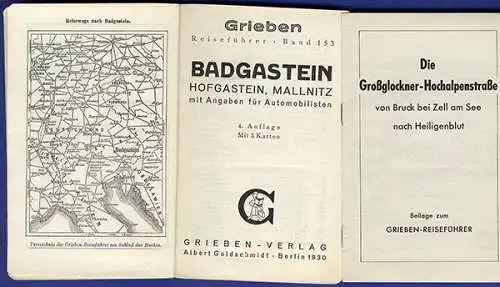 Österreich Alpen Badgastein Mallnitz Tauernbahn Verkehr Reiseführer 1930