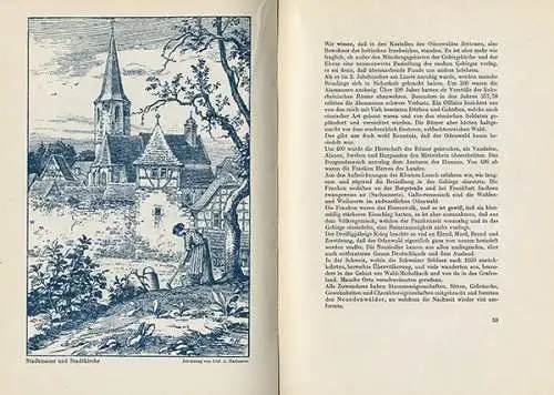 Hessen Odenwald Michelstadt Mittelalter Stadt Geschichte Buch 1950