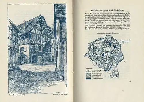 Hessen Odenwald Michelstadt Mittelalter Stadt Geschichte Buch 1950