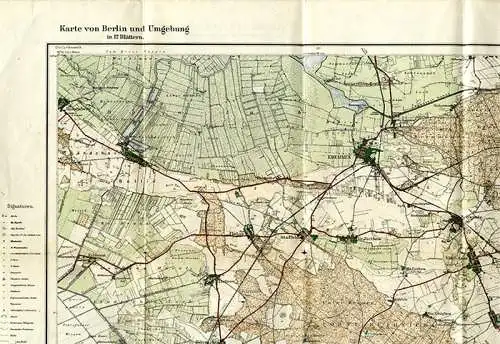 Berlin Umgebung Zossen Werder Bernau Nauen Freienwalde 11 Landkarten 1920