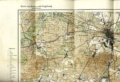 Berlin Umgebung Zossen Werder Bernau Nauen Freienwalde 11 Landkarten 1920