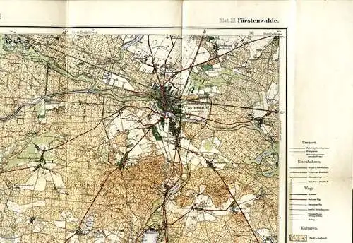 Berlin Umgebung Zossen Werder Bernau Nauen Freienwalde 11 Landkarten 1920