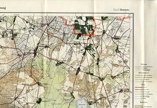 Berlin Umgebung Zossen Werder Bernau Nauen Freienwalde 11 Landkarten 1920