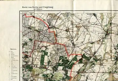 Berlin Umgebung Zossen Werder Bernau Nauen Freienwalde 11 Landkarten 1920