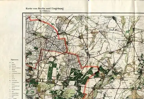 Berlin Umgebung Zossen Werder Bernau Nauen Freienwalde 11 Landkarten 1920