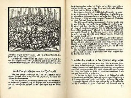 Mittelalter Krieg alte deutsche Landsknecht Geschichten und Lieder Buch 1927