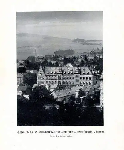 Hessen Taunus Studentika Idstein 25 Jahre Abi Baugewerke Schule Festschrift 1937