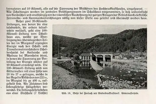 Baden Schwarzwald Forbach Murg Schwarzenbach Wasserkraftwerk Buch 1920