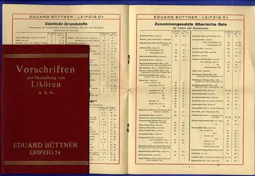 Leipzig Alkohol Branntwein Likör Punsch Limonade Herstellung Rezeptbuch 1929