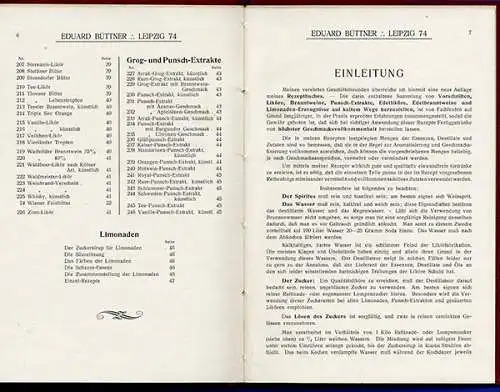 Leipzig Alkohol Branntwein Likör Punsch Limonade Herstellung Rezeptbuch 1929