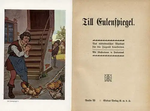 Deutsches Reich altes Kinderbuch Till Eulenspiegel Leben und Streiche um 1900