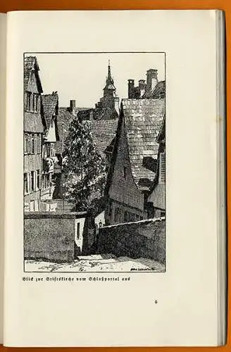 Württemberg Alt Tübingen gezeichnet von Otto Ubbelohde Kunst Grafik Buch 1917