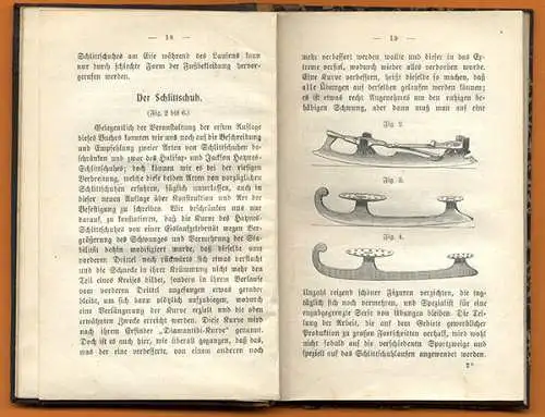 Sport Wintersport Schlittschuh Kunst Eislauf Technik Figuren Lehrbuch 1900