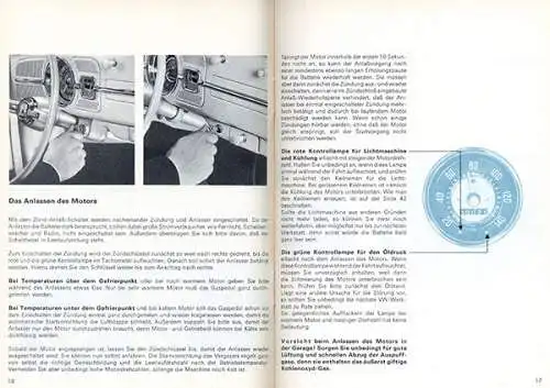 Volkswagen VW Käfer Technik Betrieb Motor Bremsen Licht Betriebsanleitung 1964