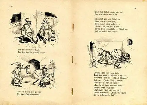 Rob und Bert Vagabunden Streiche Wilhelm Busch Bilderbuch Comic Art 1925