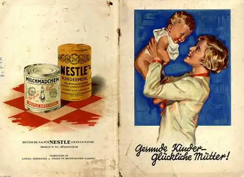 Werbung Reklame für Nestle Baby Kinder Nahrung Trockenmilch Milchpulver 1929