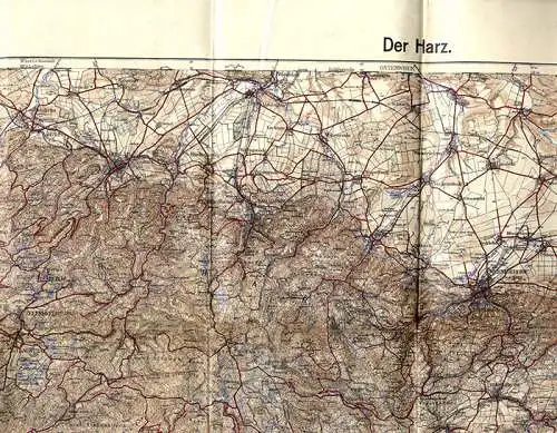 Deutsche Reichskarte Harz Nordhausen Duderstadt Goslar Halberstadt Thale 1923