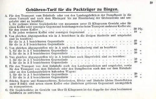 Rhein Bingen Bingerbrück Niederwald alter Reiseführer 1907