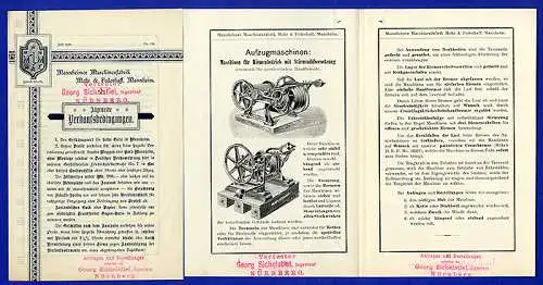 Baden Mannheim Maschinen Fabrik Mohr & Federhaff Reklame alte Prospekte 1897