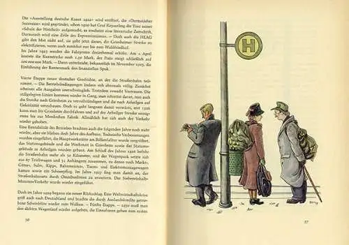 Hessen Darmstadt 60 Jahre Straßenbahn Geschichte Verkehr Heag Festschrift 1957