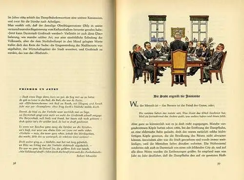 Hessen Darmstadt 60 Jahre Straßenbahn Geschichte Verkehr Heag Festschrift 1957