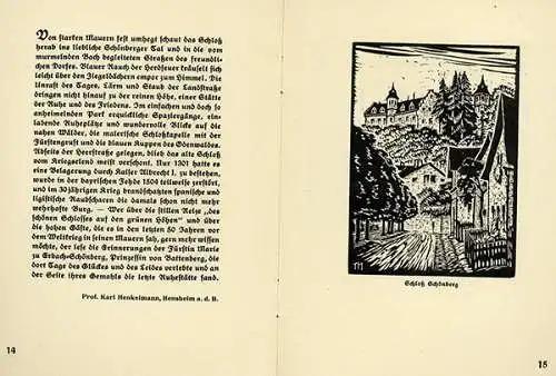 Bergstraße Seeheim Heppenheim Auerbach Bensheim Weinheim Holzschnitt Buch 1928