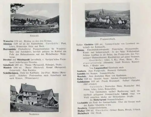 Bayern Main Spessart Aschaffenburg Lohr Heigenbrücken Spessart Wanderbuch 1911