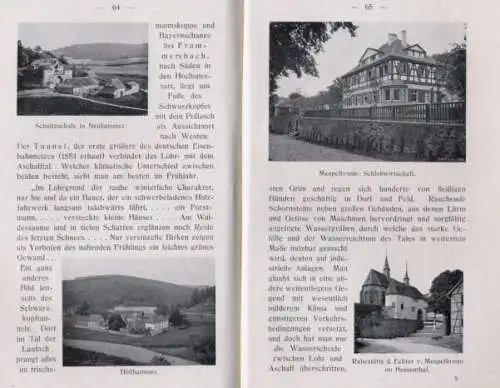 Bayern Main Spessart Aschaffenburg Lohr Heigenbrücken Spessart Wanderbuch 1911