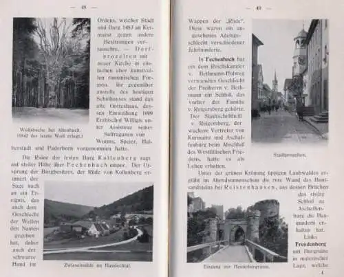 Bayern Main Spessart Aschaffenburg Lohr Heigenbrücken Spessart Wanderbuch 1911