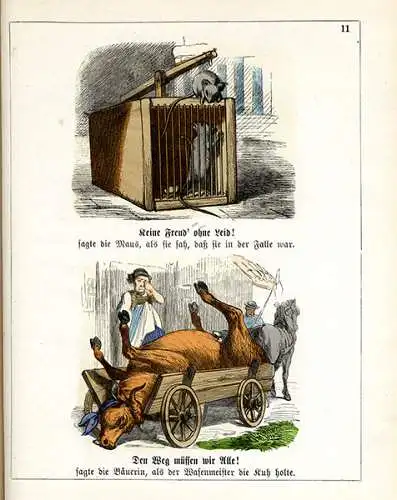 Münchner Bilderbücher Nr 7 Sprichwörter Redensarten Braun & Schneider Comic 1860