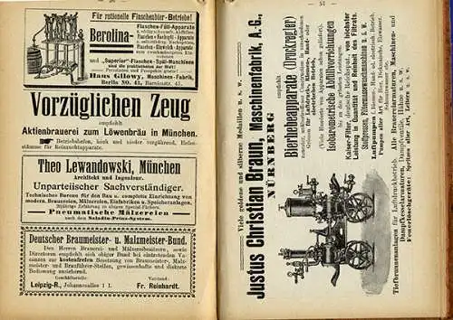 München deutsche Bier Brauer Adress Buch Werbung Reklame Handbuch 1903