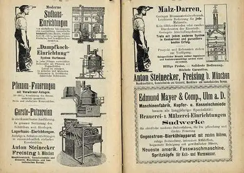 München deutsche Bier Brauer Adress Buch Werbung Reklame Handbuch 1903