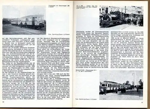 Rhein Köln Bonn Straßenbahn Eisenbahn AG Geschichte Kleinbahn Buch 1971