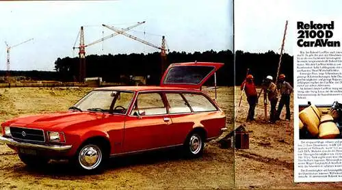 Oldtimer Opel Rekord Caravan Typen Technik Ausstattung Modell Prospekt 1974