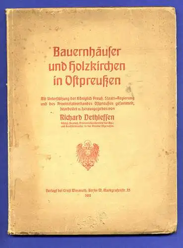 Ostpreußen Litauen Memel Bauernhäuser Holzkirchen Architektur Baukunst Buch 1911