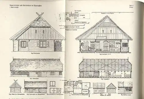 Ostpreußen Litauen Memel Bauernhäuser Holzkirchen Architektur Baukunst Buch 1911