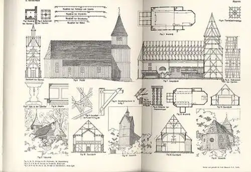 Ostpreußen Litauen Memel Bauernhäuser Holzkirchen Architektur Baukunst Buch 1911