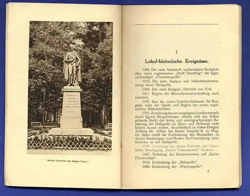 Böhmen Franzensbad Bäder Heilquellen Kuren Geschichte Reiseführer 1912