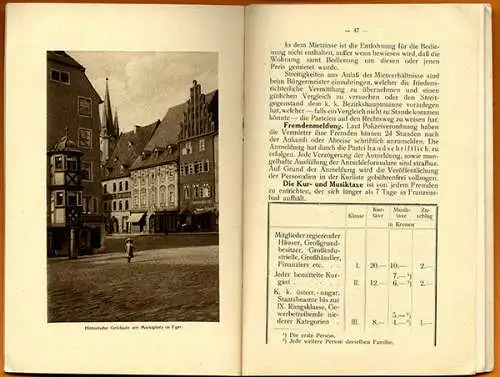 Böhmen Franzensbad Bäder Heilquellen Kuren Geschichte Reiseführer 1912