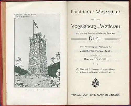 Hessen Main Kinzig Vogelsberg Wetterau Rhön Club Wanderbuch 1902