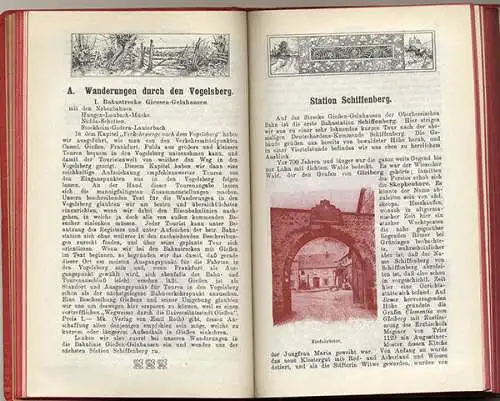 Hessen Main Kinzig Vogelsberg Wetterau Rhön Club Wanderbuch 1902