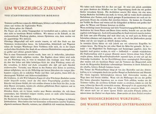 Bayern Franken Würzburg Krieg Zerstörung Wiederaufbau Stadt Geschichte  1946