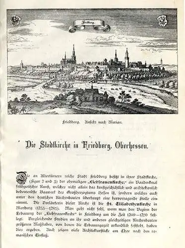 Hessen Wetterau Friedberg Stadtkirche Wiederherstellung Weihe Festschrift 1901