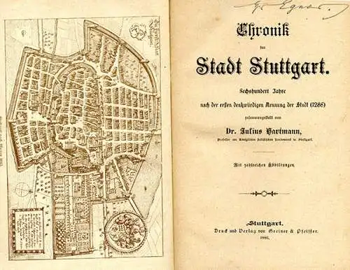 Königreich Württemberg 600 Jahre Stuttgart Stadt Geschichte Chronik Buch 1896