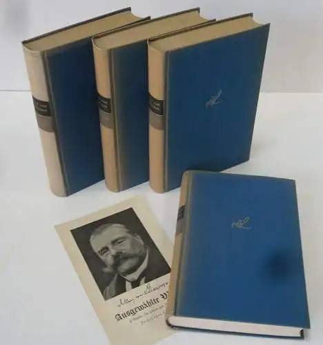 Literatur Detlev von Liliencron Werke Gedichte Romane Ausgabe 4 Bände 1912 
