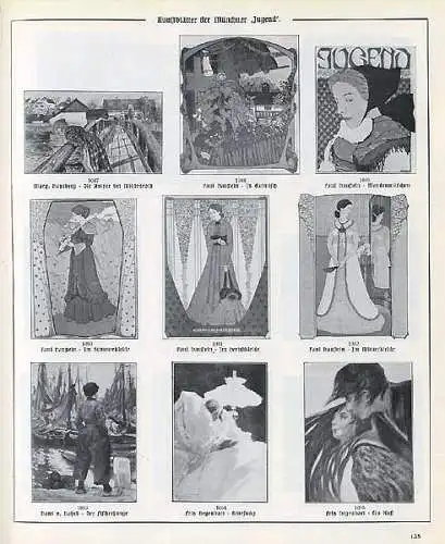 Kunst Grafik Jugendstil Münchner Jugend 3000 Kunstblätter Katalog Buch 1909