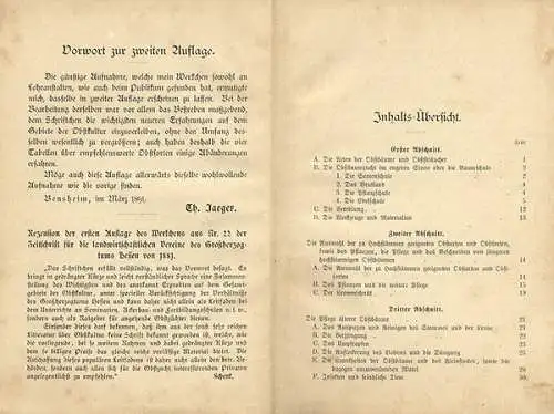 Garten Bau Obst Kultur Sorten Baumschnitt Ernte Krankheiten Buch 1891