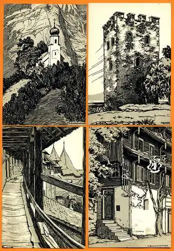 Schweiz Jugendstil Grafik 49 Mono Künstler Karten der Schweizer Bundesbahn 1908