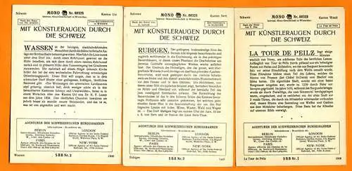 Schweiz Jugendstil Grafik 49 Mono Künstler Karten der Schweizer Bundesbahn 1908